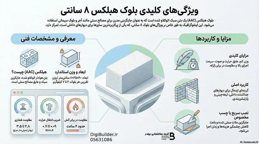 ویژگی های هبلکس 8 سانتی | مزایای هبلکس 8 سانتی