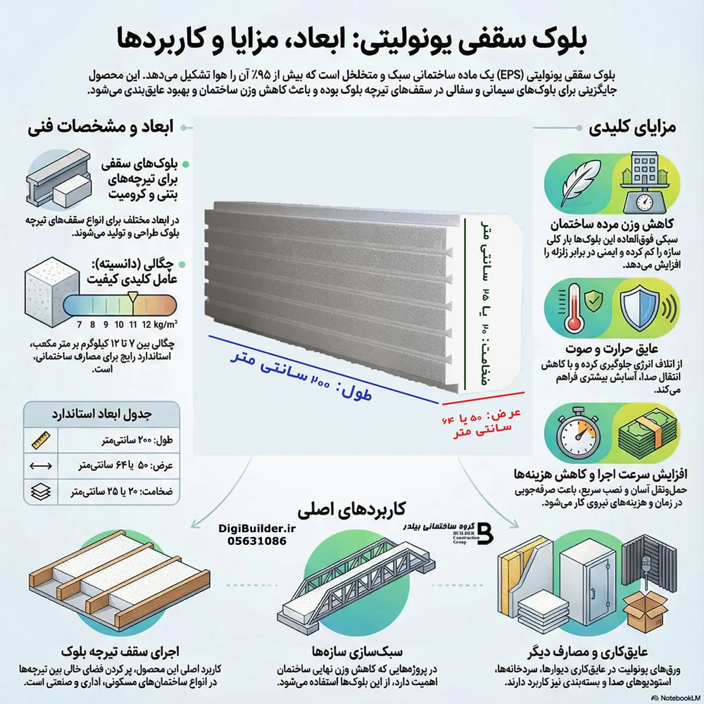یونولیت سقفی عرض 50 در یک نگاه