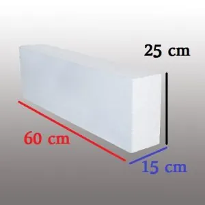 بلوک هبلکس رضوی ابعاد 15×25×60 | قیمت هبلکس ۱۵ سانتی