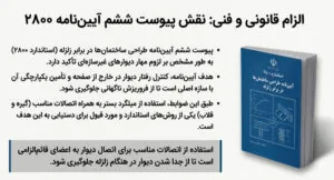 نقش پیوست ششم آیین نامه 2800 و گیره میلگرد بستر