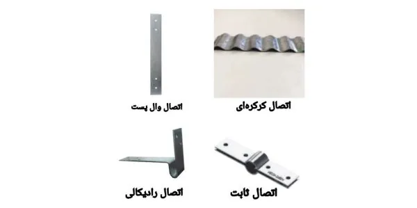 انواعه اتصالات هبلکس ( اتصال کرکره ای - اتصال وال پست - اتصال ثابت - اتصال رادیکالی )